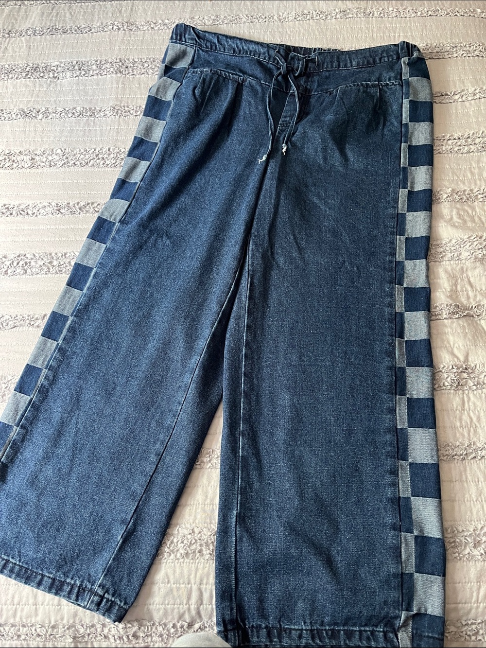 Cute Checkered Jeans Size 14